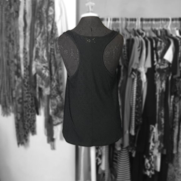 Mudd Black and Gold Foiled Tank Top - Picture 2 of 2